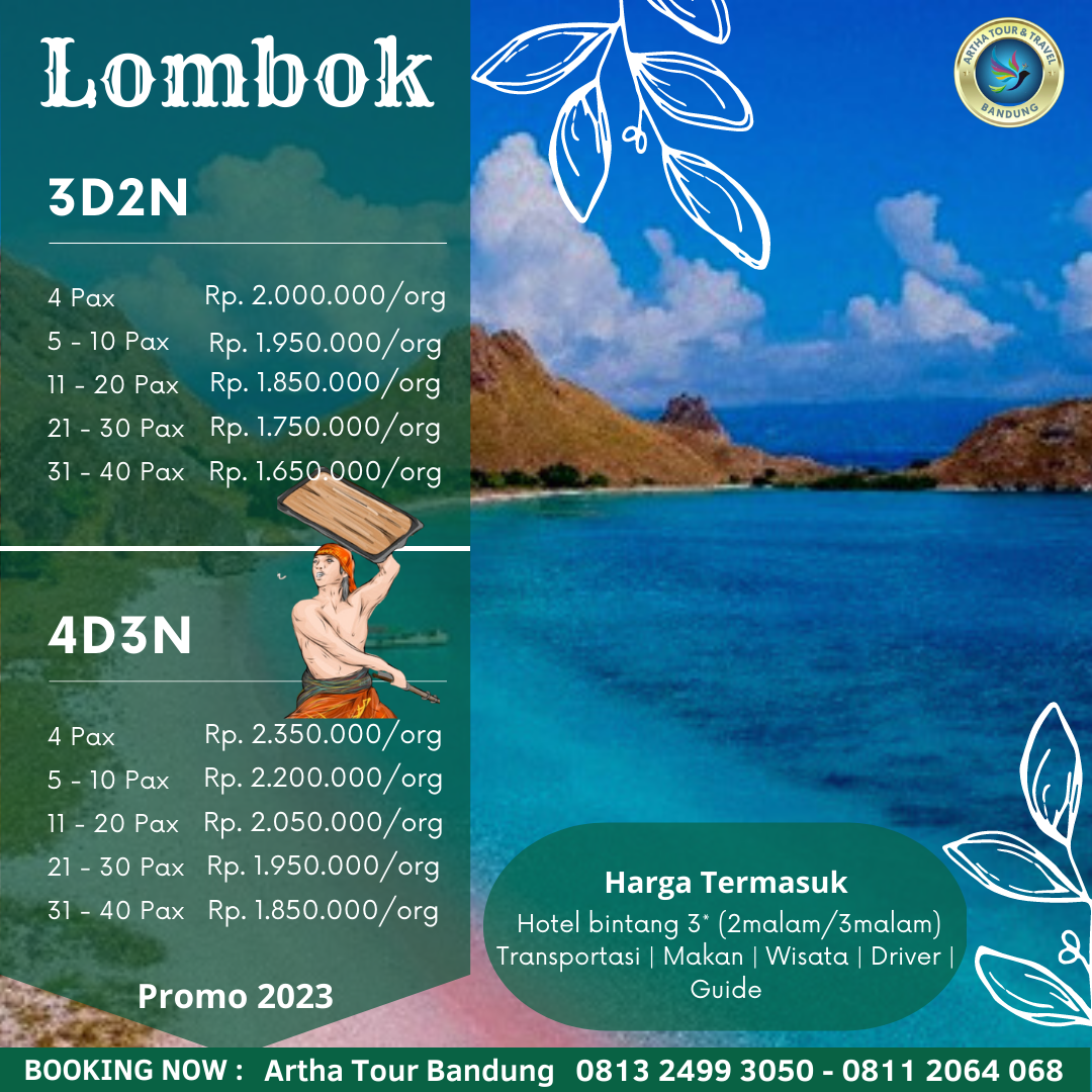 Rute perjalanan wisata Lombok selama 3 hari